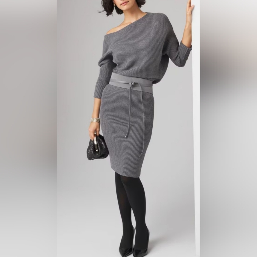 White House Black Market Charcoal Pencil Dress